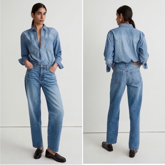 Madewell Denim - Madewell New The Slouchy Boyjean boyfriend in Rosewell Wash Blue Wash 28